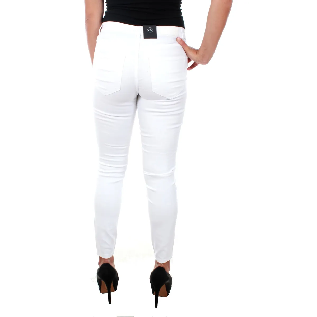 10211618 VMJULIA FLEX IT MR SLIM JEGGING BRIGHT WHITE L30