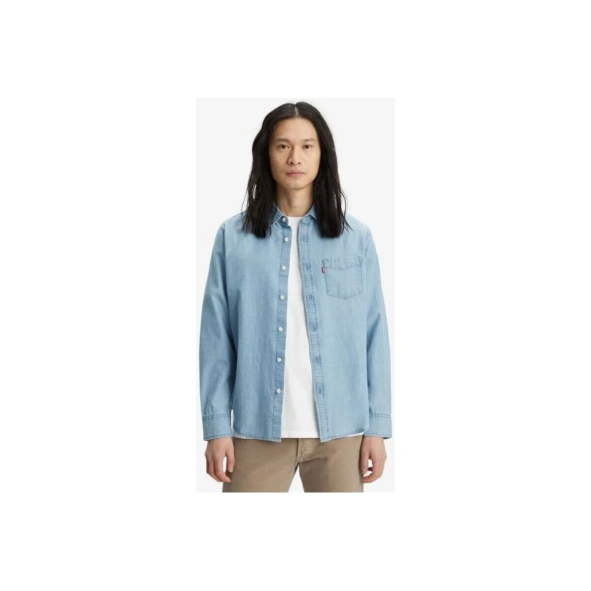 85746 0112  SUNSET 1 POCKETCHAMBRAY  BLUE