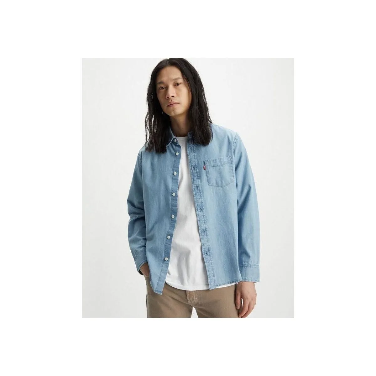 85746 0112  SUNSET 1 POCKETCHAMBRAY  BLUE