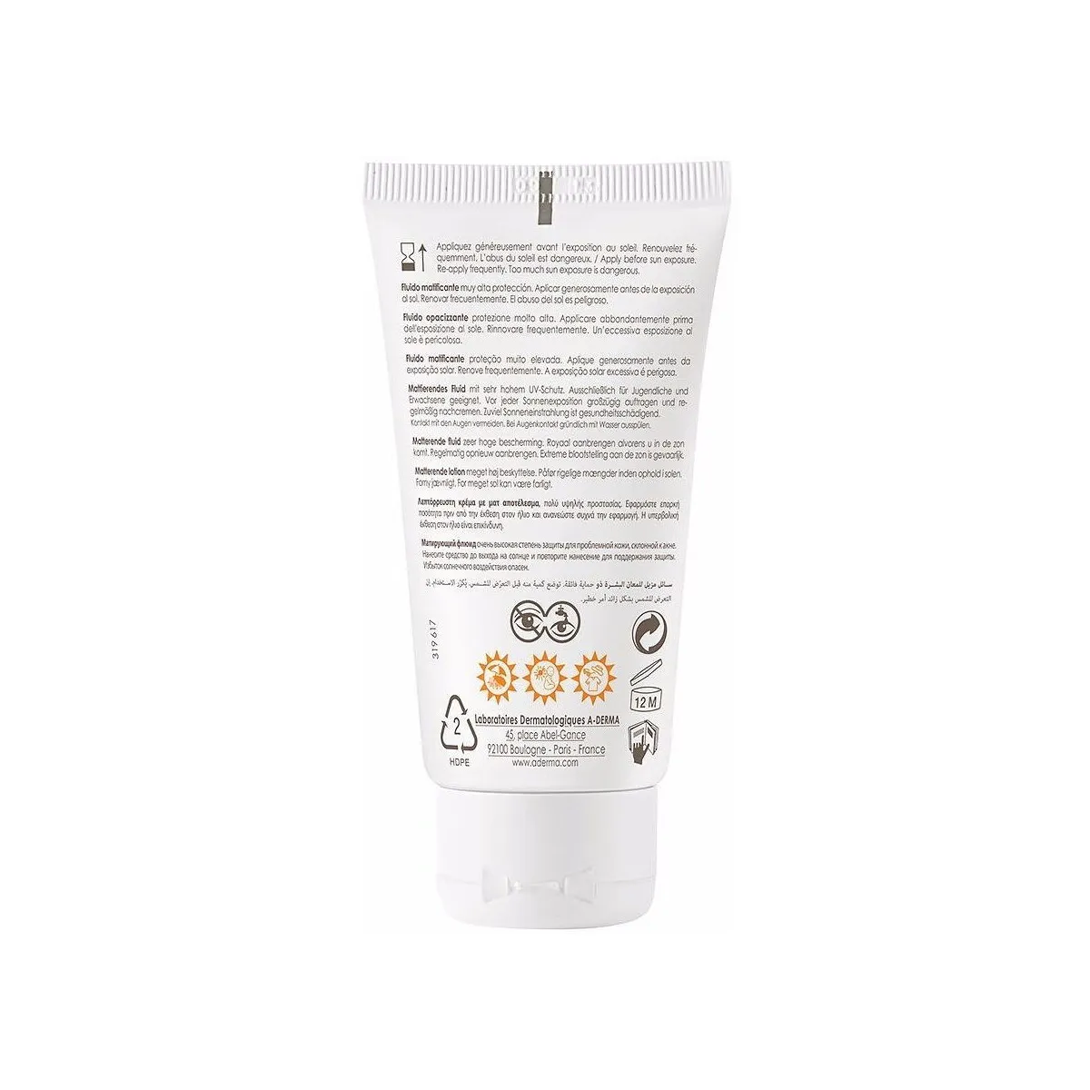 Aderma Protect Ac Crema Matificante Spf50+ 40 Ml