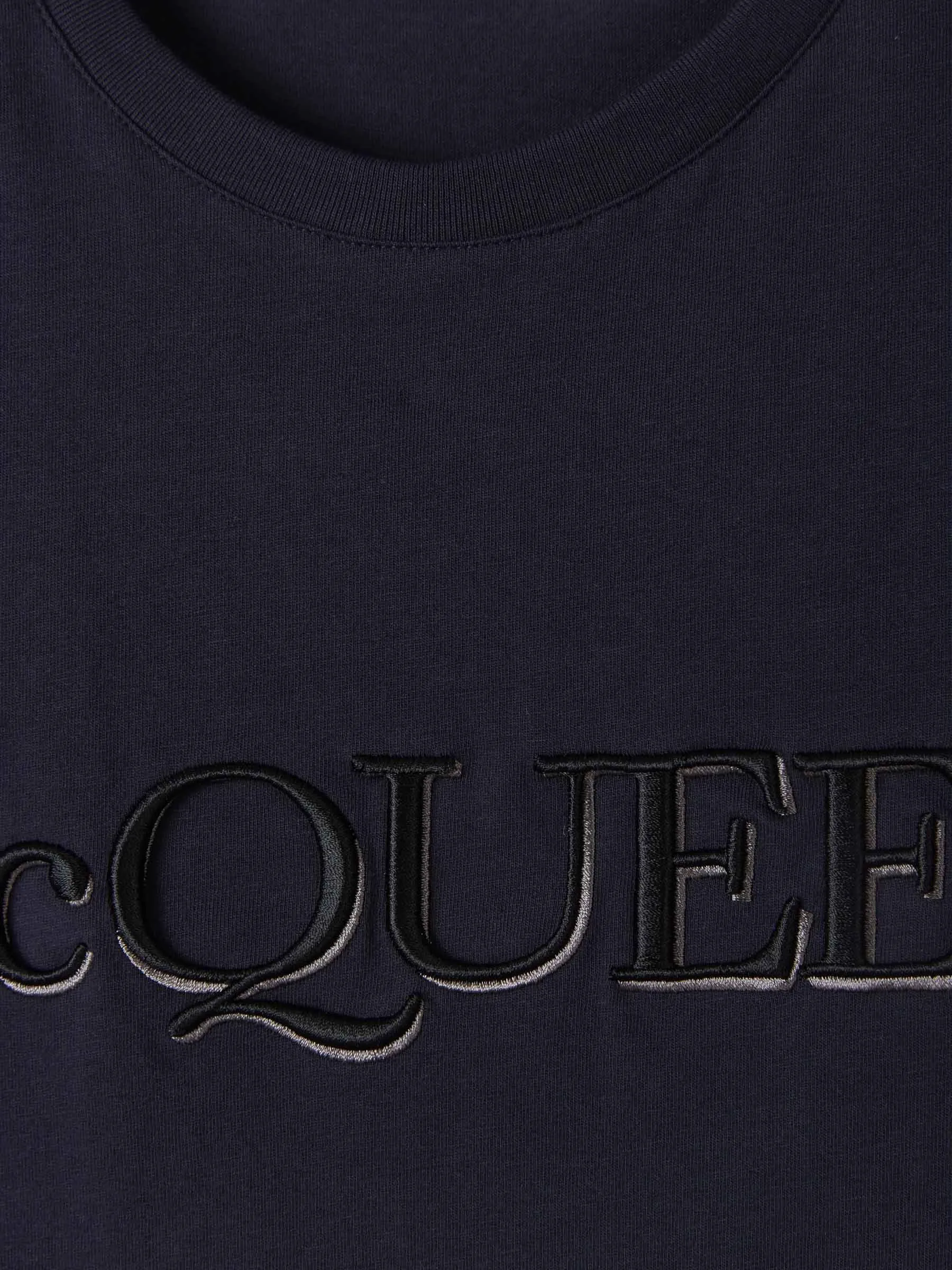 Alexander McQueen Camiseta Logo Bordado