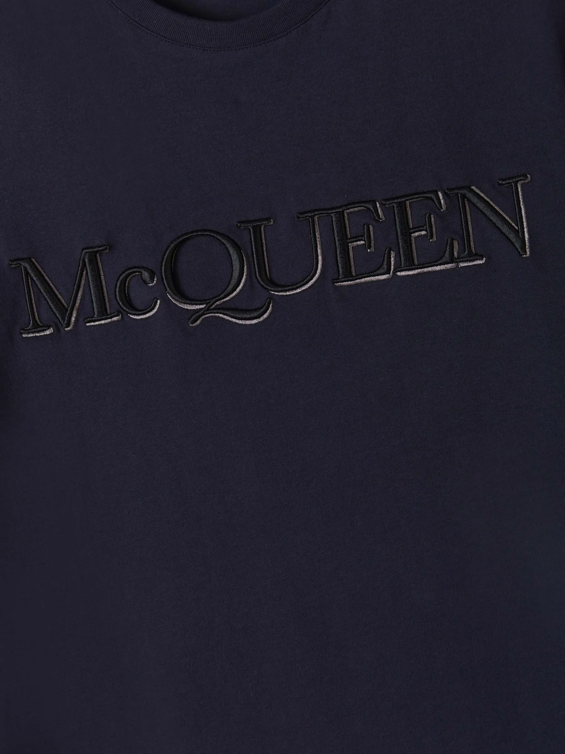 Alexander McQueen Camiseta Logo Bordado