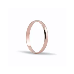 Alianza de oro rosa 18k de 2,5 mm acabado brillo