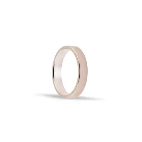 Alianza de oro rosa 18k de 4 mm acabado brillo