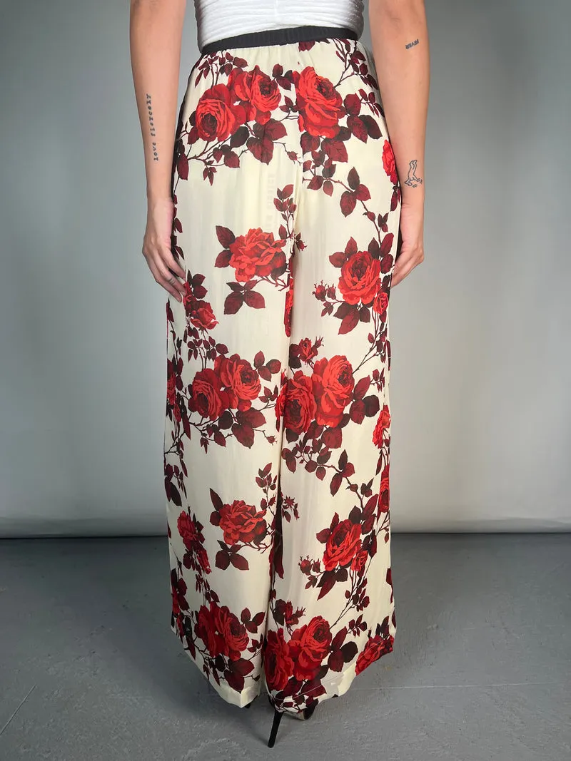 ANTONIO MARRAS Pantalón Viscosa Rosas