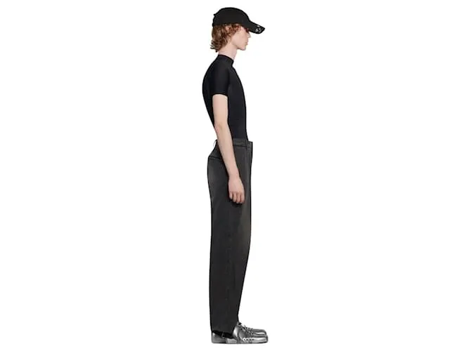 Balenciaga - Pantalón slim Worn-Out de punto vintage negro 