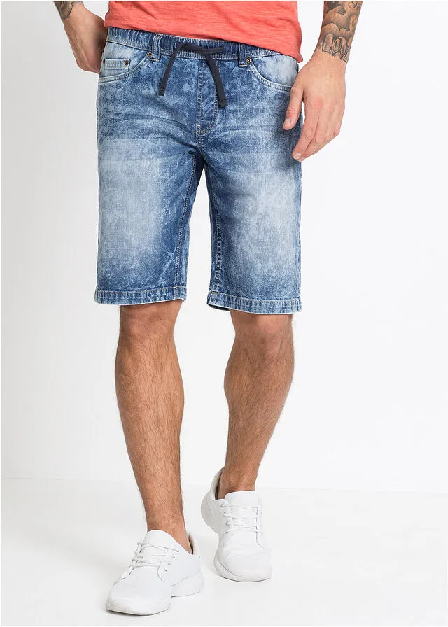 Bermuda con cinturilla elástica Denim