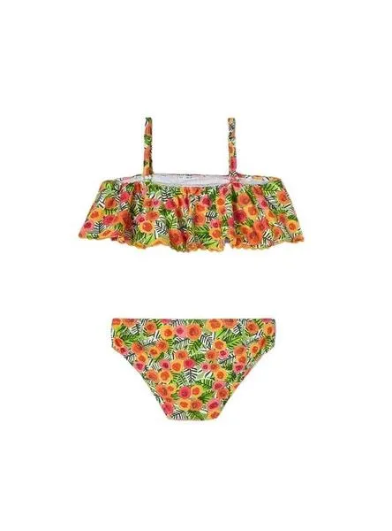 Bikini Mayoral Volante Floral Para Niña