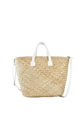 Bolso shopper Crudo/blanco lana