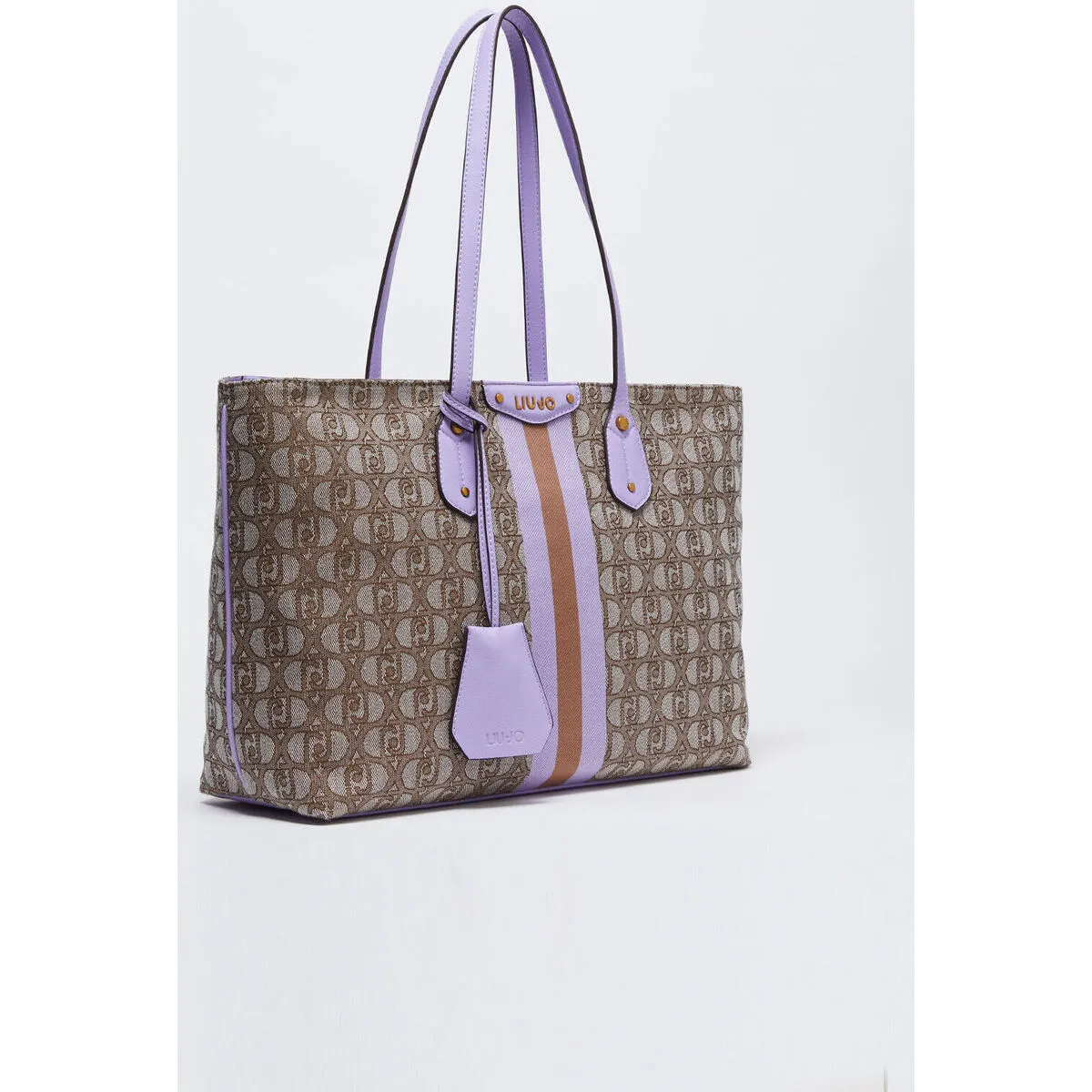 Bolso tote con jacquard logotipo