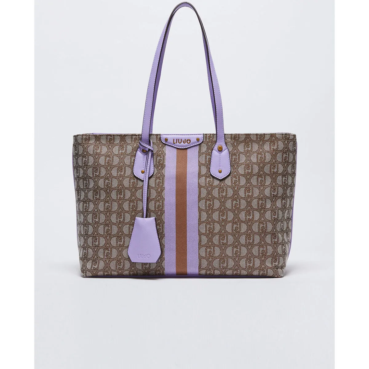 Bolso tote con jacquard logotipo