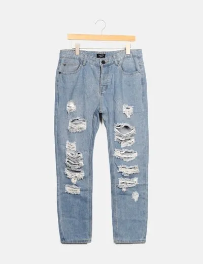 Boohoo Jeans denim azul ripped