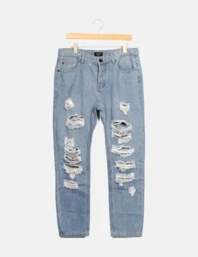 Boohoo Jeans denim azul ripped