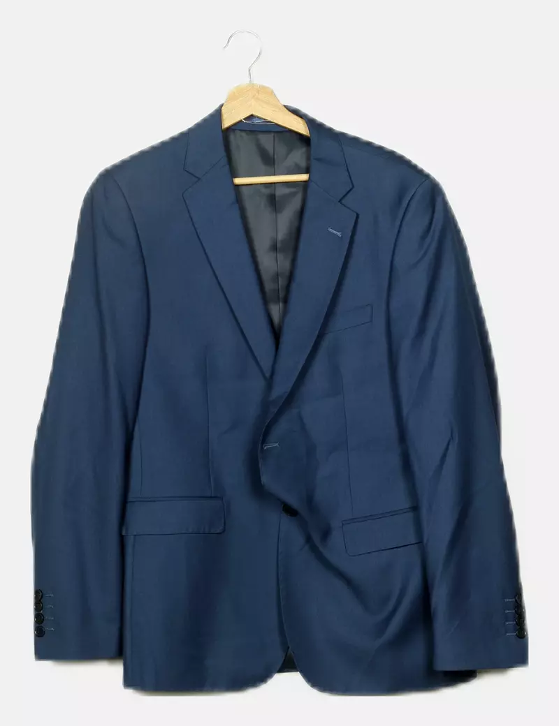 BOSTON Blazer azul con bolsillos