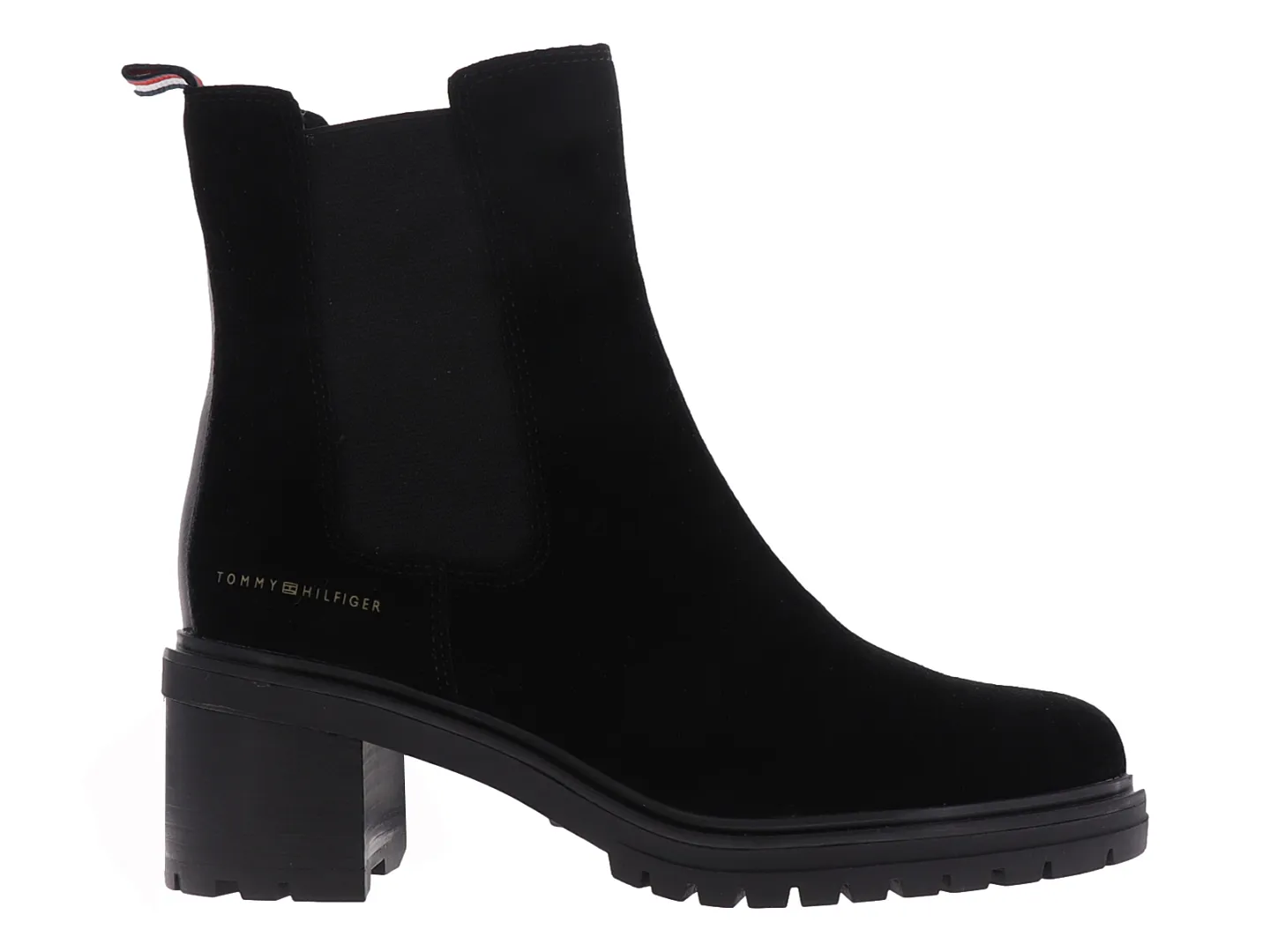 Botines Tommy Hilfiger Chelsea Negro Para Mujer