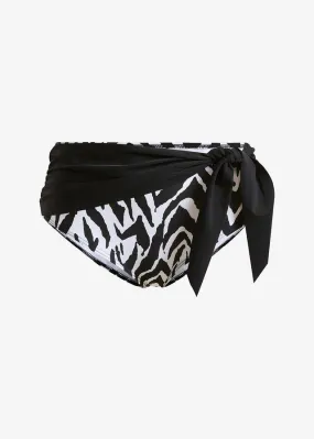 Braga de bikini Negro-blanco con estampado gráfico