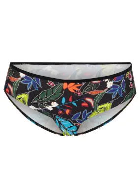 Braguita de bikini de poliamida reciclada Negro-multicolor de flores