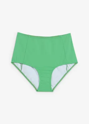 Braguita de bikini de tiro alto de poliamida reciclada Verde ópalo