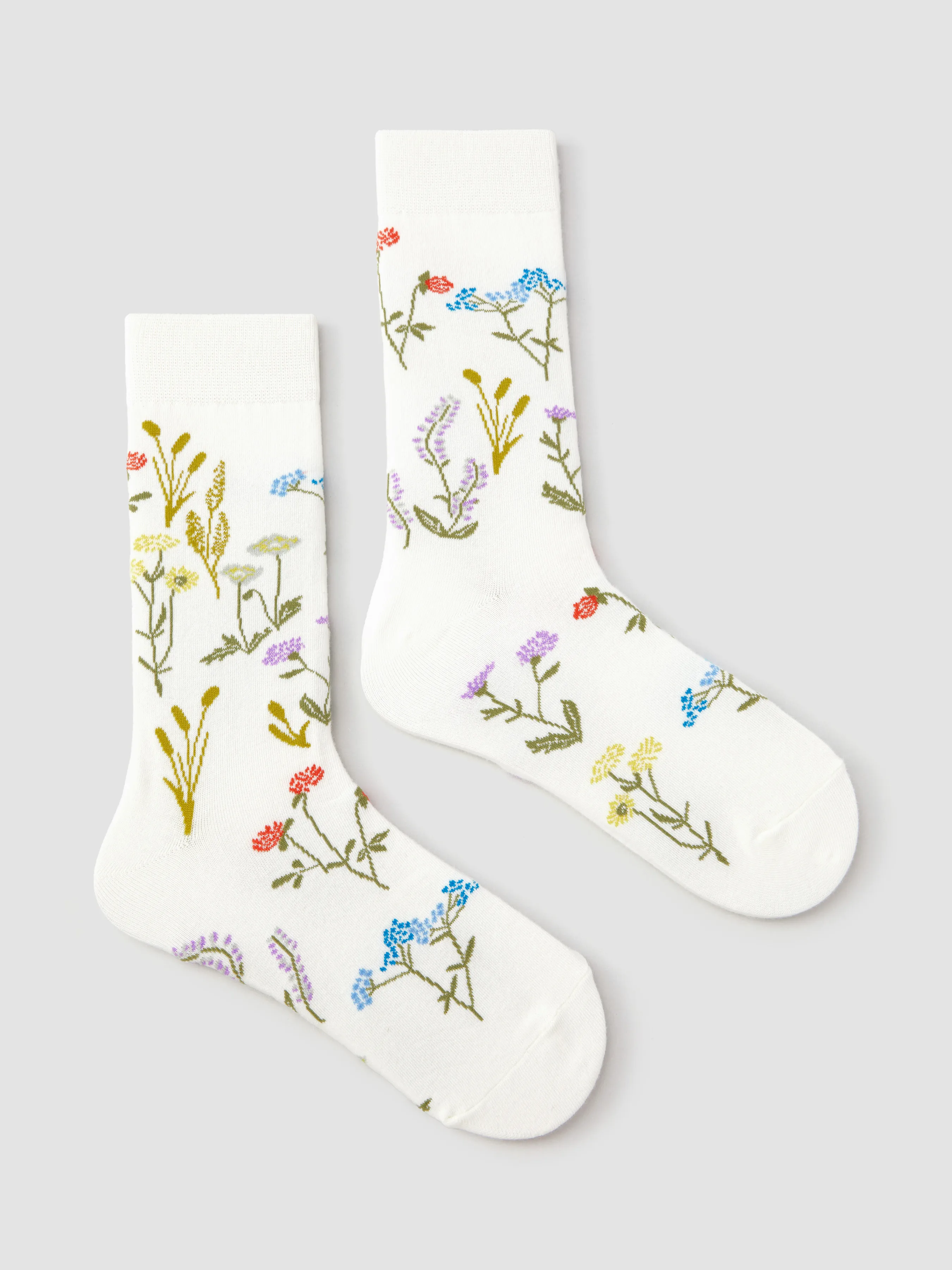 Calcetines de tripulación bordados con flores