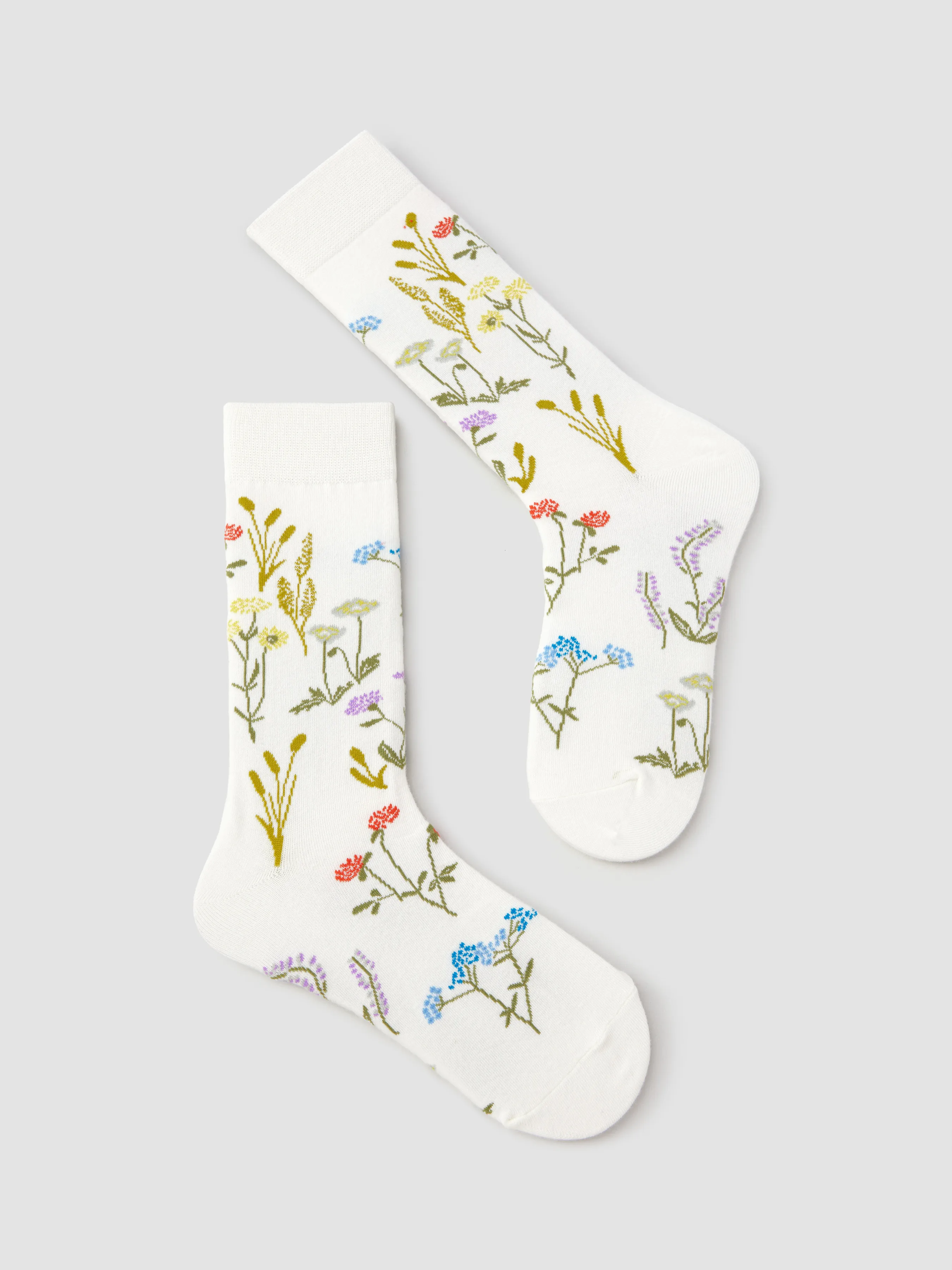 Calcetines de tripulación bordados con flores