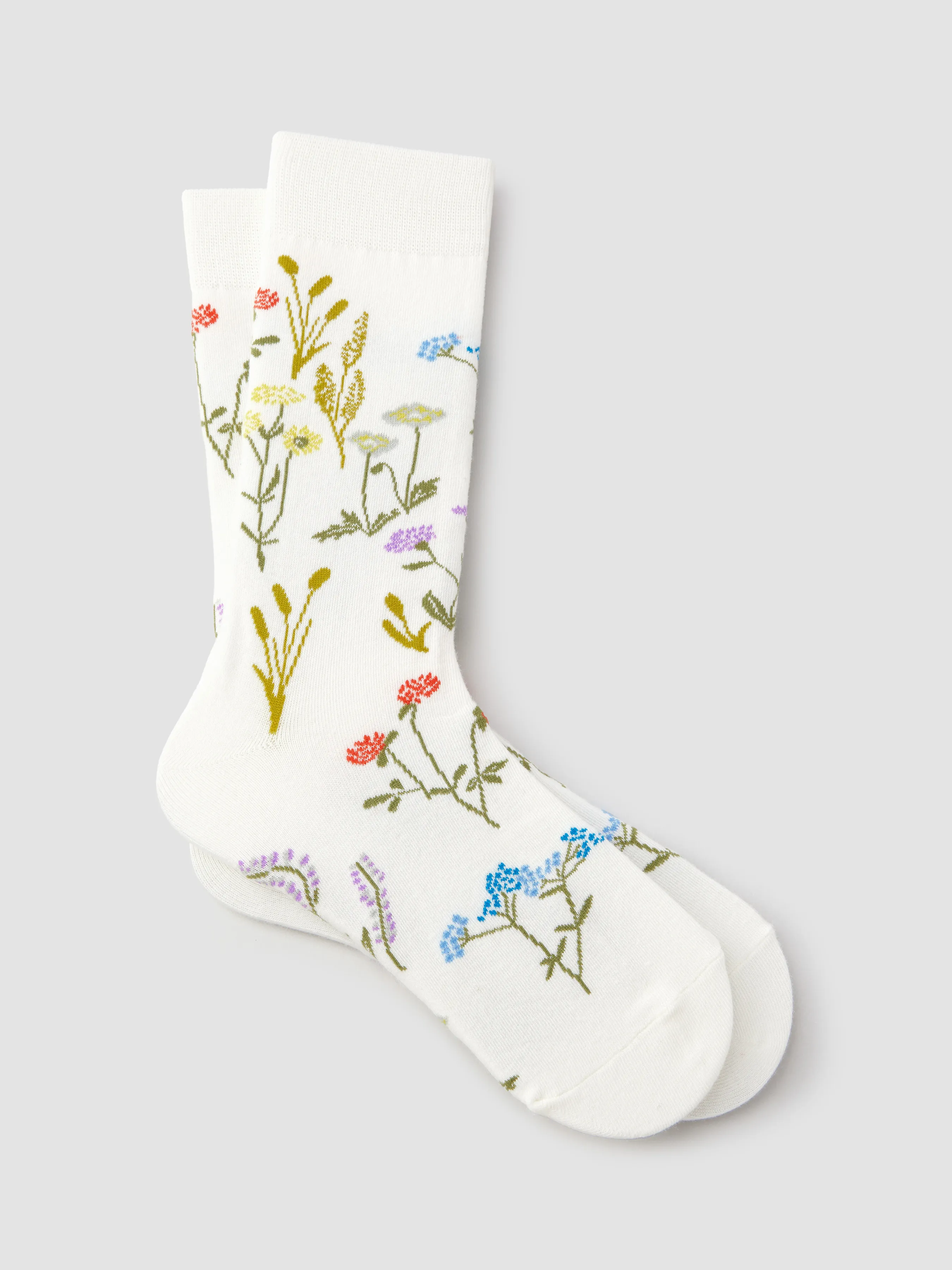 Calcetines de tripulación bordados con flores