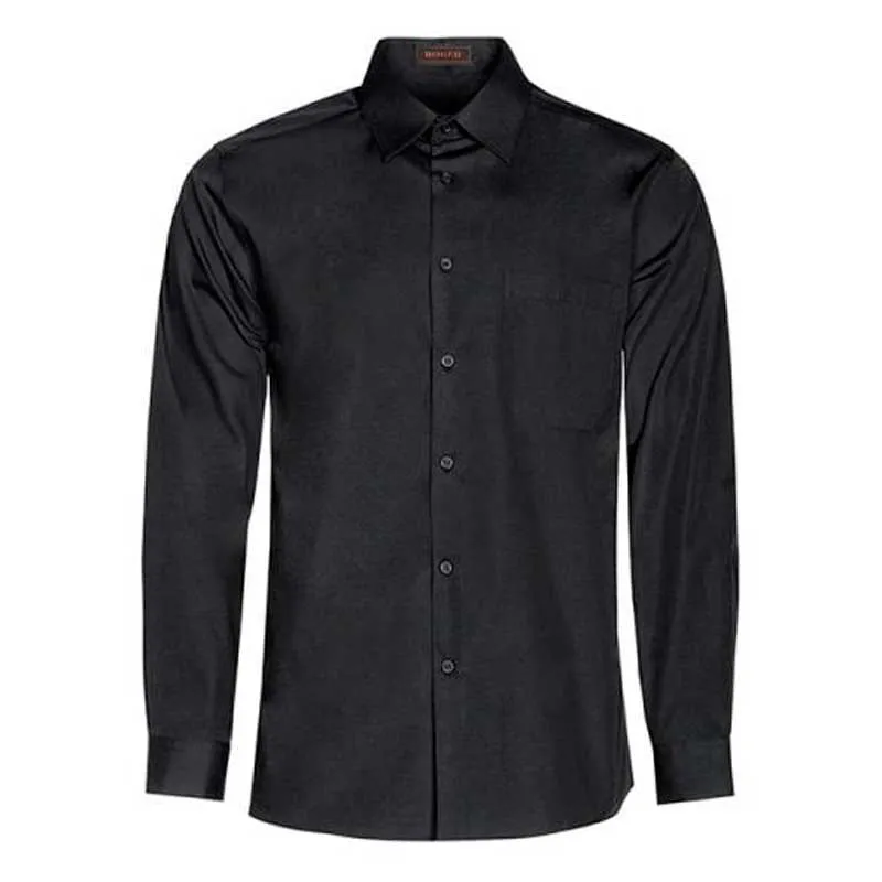 Camisa de hombre negra manga larga Caine - Roger