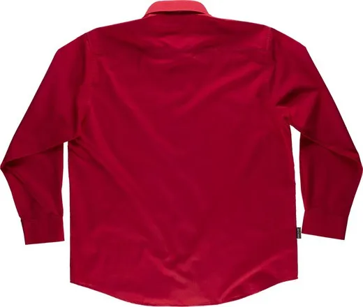 Camisa de manga larga con bolso de pecho Rojo