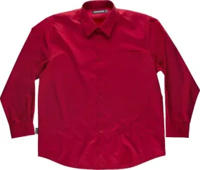 Camisa de manga larga con bolso de pecho Rojo