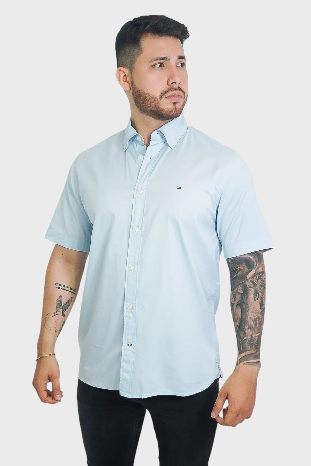 Camisa Tommy Hilfiger Regular Blue