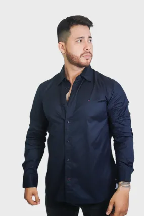 Camisa Tommy Hilfiger Regular Navy