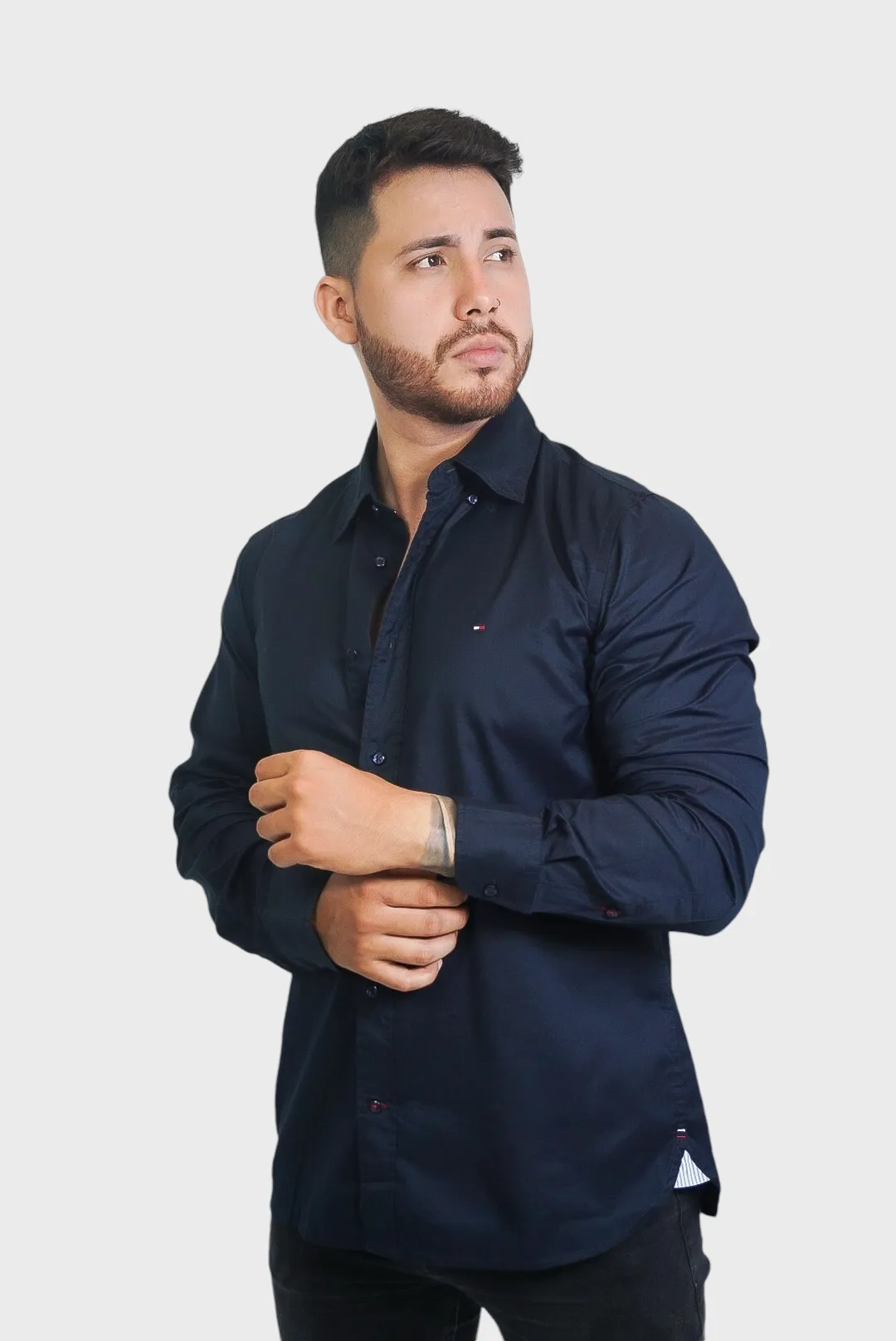 Camisa Tommy Hilfiger Regular Navy