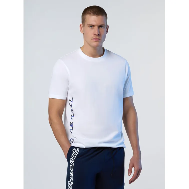 CAMISETA CON TRIDENTE ESTAMPADO HOMBRE MASERATI X NORTH SAILS