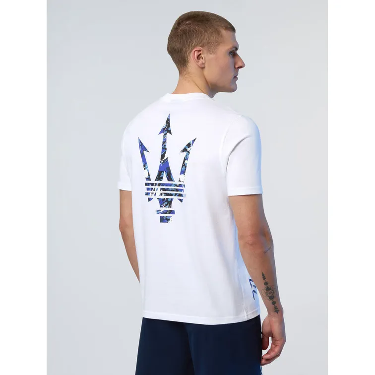 CAMISETA CON TRIDENTE ESTAMPADO HOMBRE MASERATI X NORTH SAILS