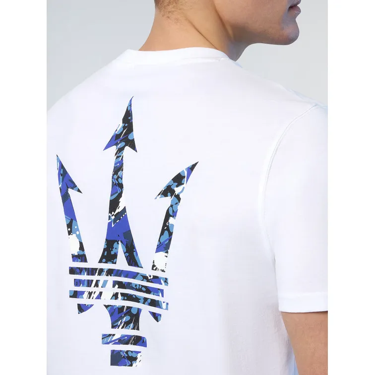 CAMISETA CON TRIDENTE ESTAMPADO HOMBRE MASERATI X NORTH SAILS