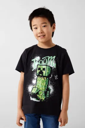 Camiseta de niño de manga corta de MINECRAFT