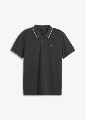 Camiseta de tipo polo Gris oscuro jaspeado