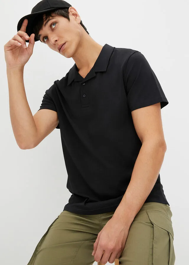 Camiseta de tipo polo Negro