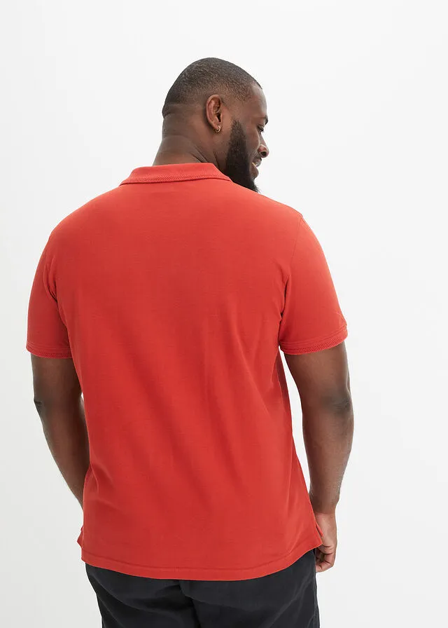 Camiseta de tipo polo rojo carmín