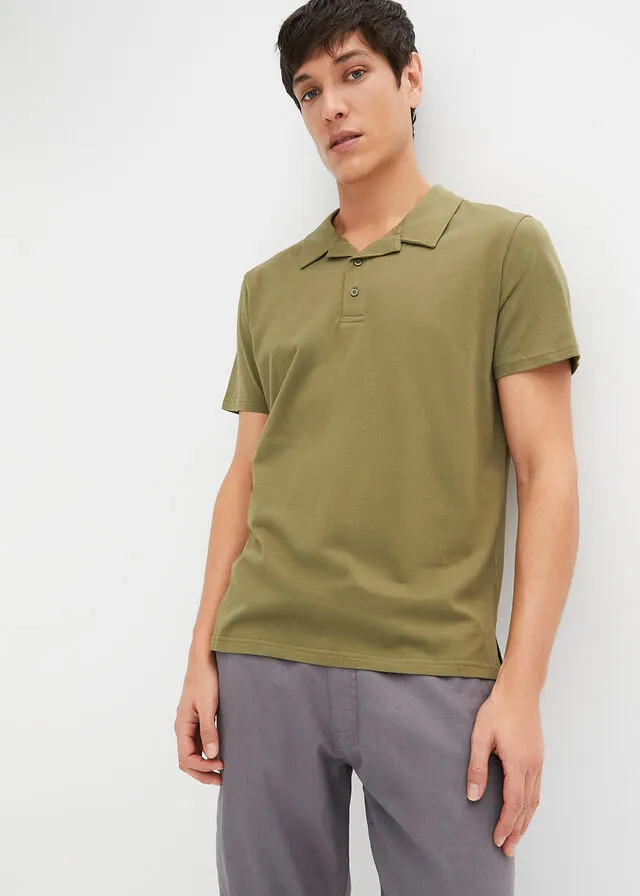 Camiseta de tipo polo Verde oliva