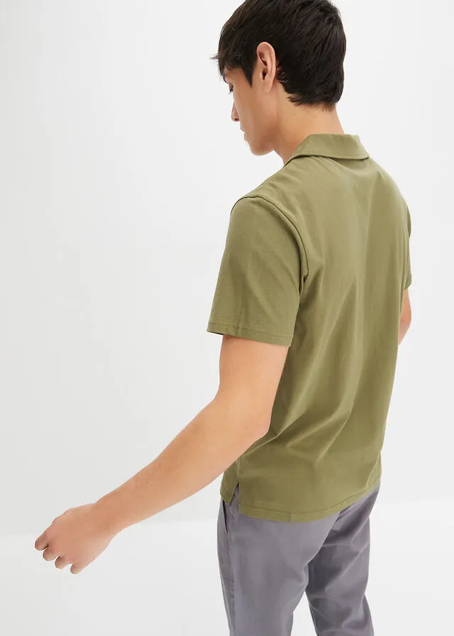 Camiseta de tipo polo Verde oliva