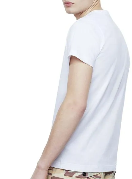 camiseta diesel label blanco para hombre