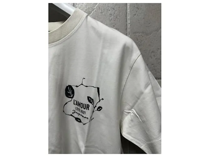 Camiseta Jacquemus L'Amour Negro Beige Crema 