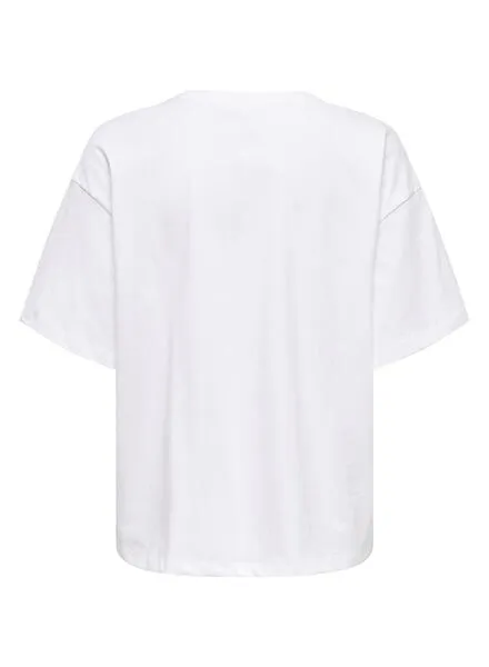 Camiseta Only Halia Blanco Para Mujer