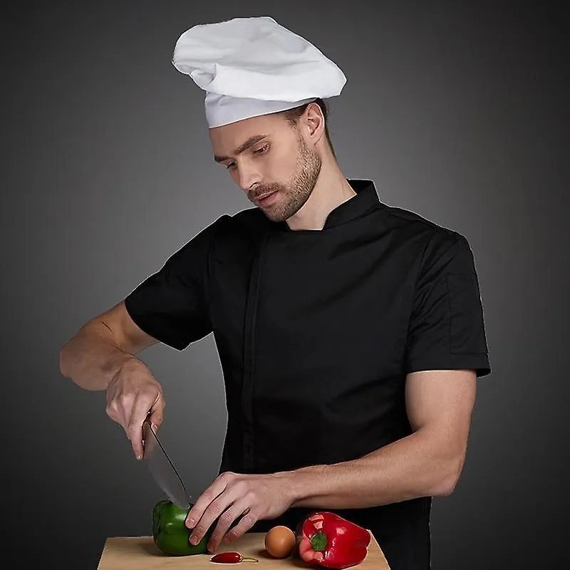 Chaqueta de cocina de verano transpirable uniforme de chef de manga corta