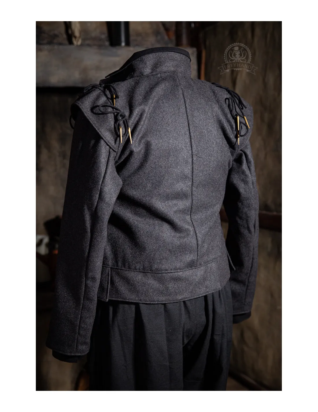 Chaqueta Mosquetero Quentin en lana - Gris