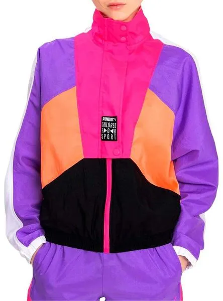 chaqueta puma retro multicolor para mujer