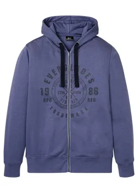 Chaqueta tipo sudadera con capucha y corte cómodo Índigo estampado