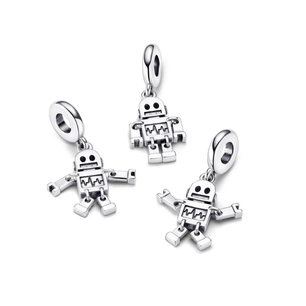 Charm Colgante en plata de ley Bot el Robot Pandora