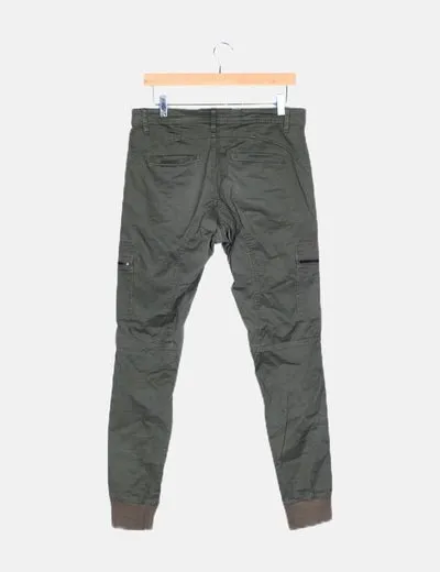 Clayton Jeans denim cargo verde