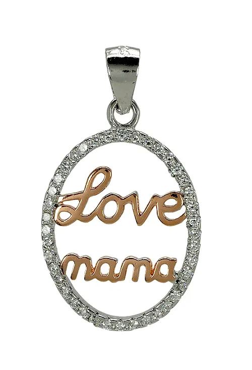 Colgante de plata Love Mamá chapadas orla circonitas 280_2030474